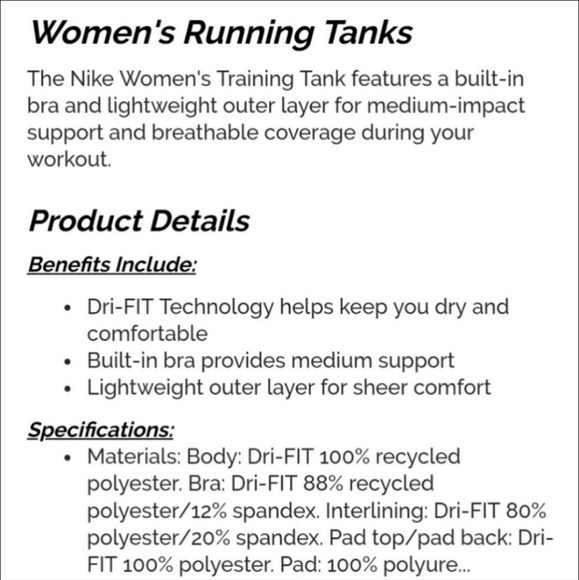 Nike Breathe Pro Inside Training Tank Top - Picture 2 of 8